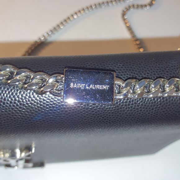 Saint Laurent 'Kate' Black Medium Leather Shoulder Bag - Picture 5 of 7